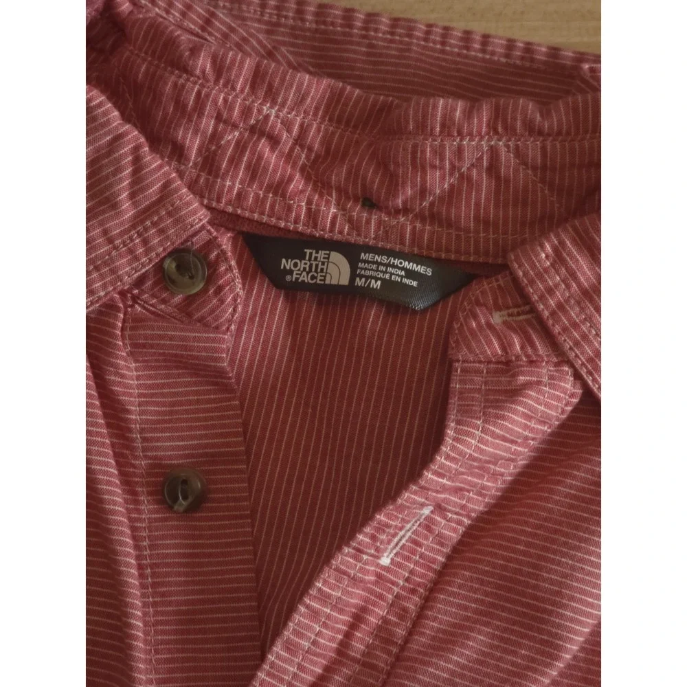 The North Face Cotton Striped Button-Down Shirt Short Sleeve Size M